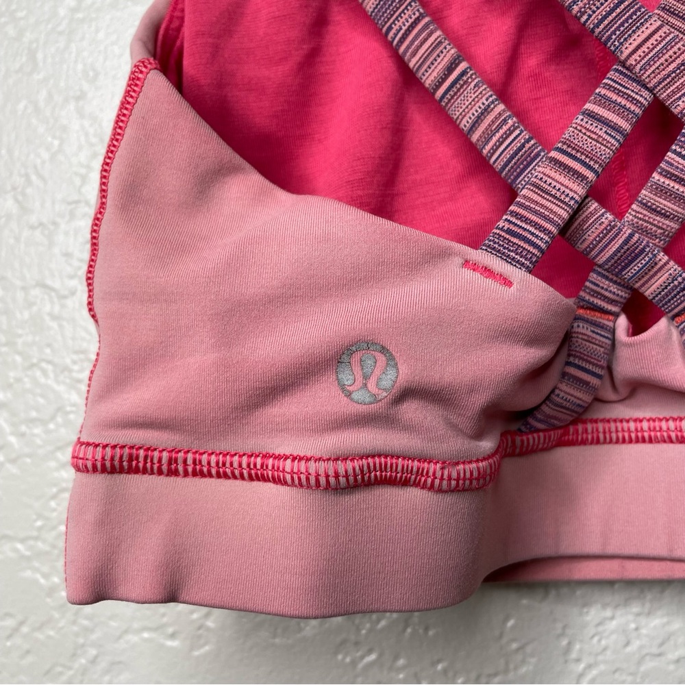 Lululemon Energy Bra Strappy Cross-Strap Sports Bra Size 6 - Picture 11 of 14